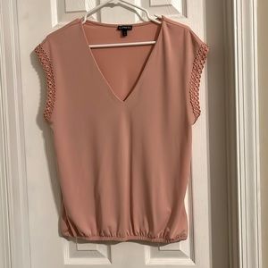 Barely worn- light pink EXPRESS cap sleeve blouse